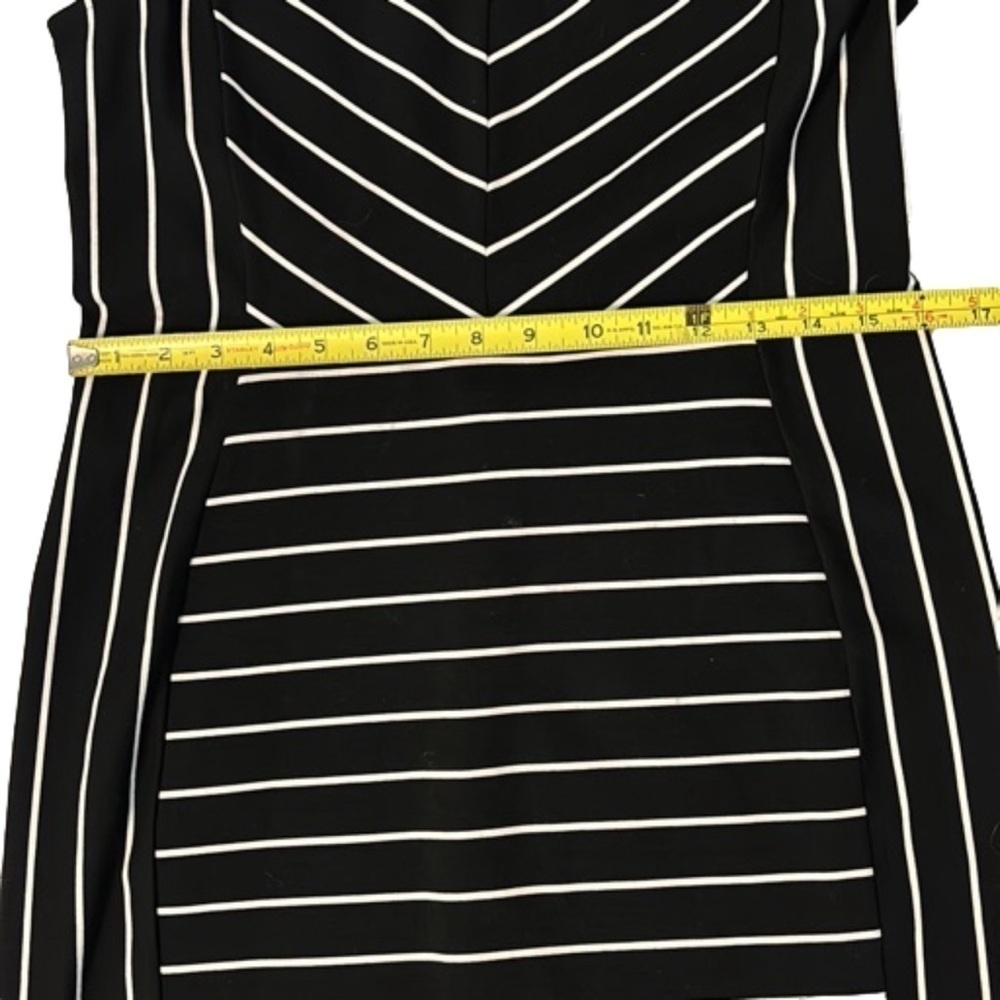 Bold Elements Bodycom Dress, Size L, Black & White Stripes - Picture 8 of 10